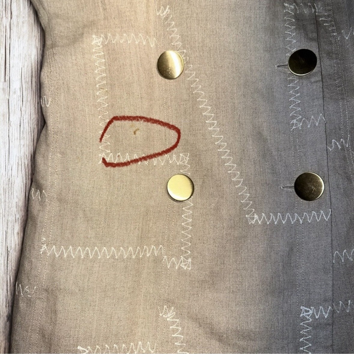 Patrick Kelly Paris Authentic 80s Double Breasted 100% Linen Trench Jacket Sz 38