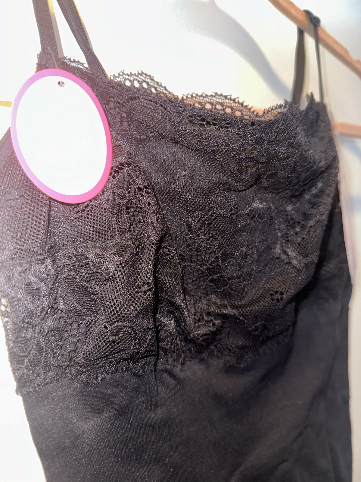 MAIDENFORM 12598 Sz:2XL-Black Control It Lace Bodice Everyday Control Camisole