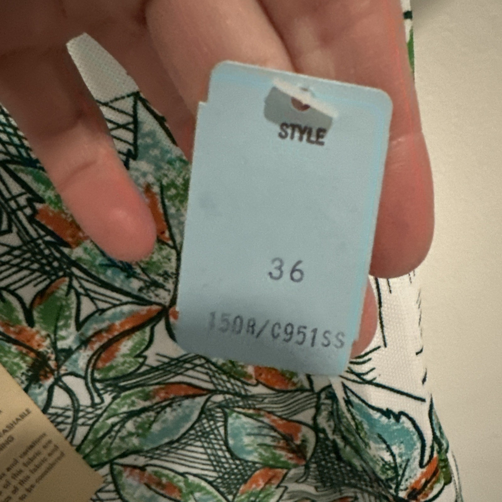 Vintage NWT Deadstock 1970’s Polyester Double Knit Floral/tropical Print SS BF