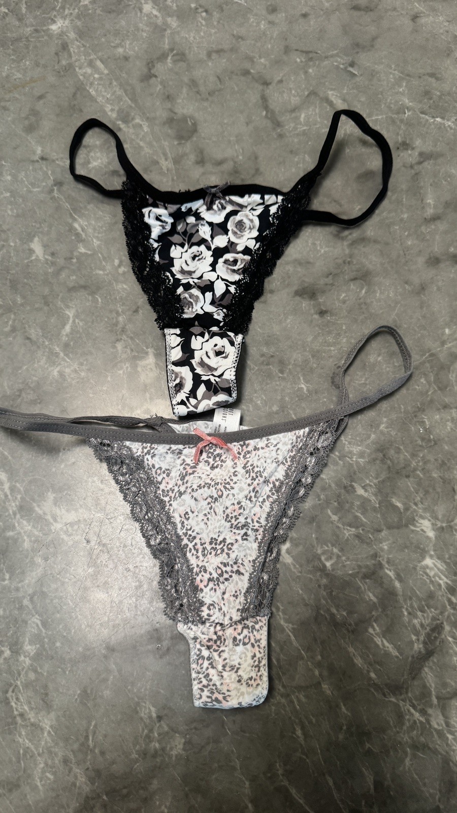 New 2 Pk Nylon Second Skin Thong Bikini Panties Smooth Snug Silky Smooth SzM