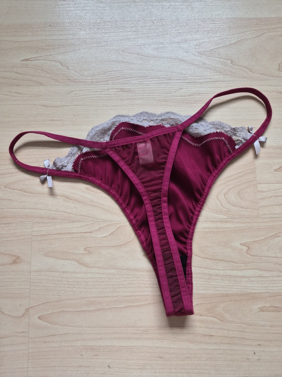 Vintage 90s Intimate Attitudes Satin Thong Plus Size Panties Silky Shiny 1X/2X