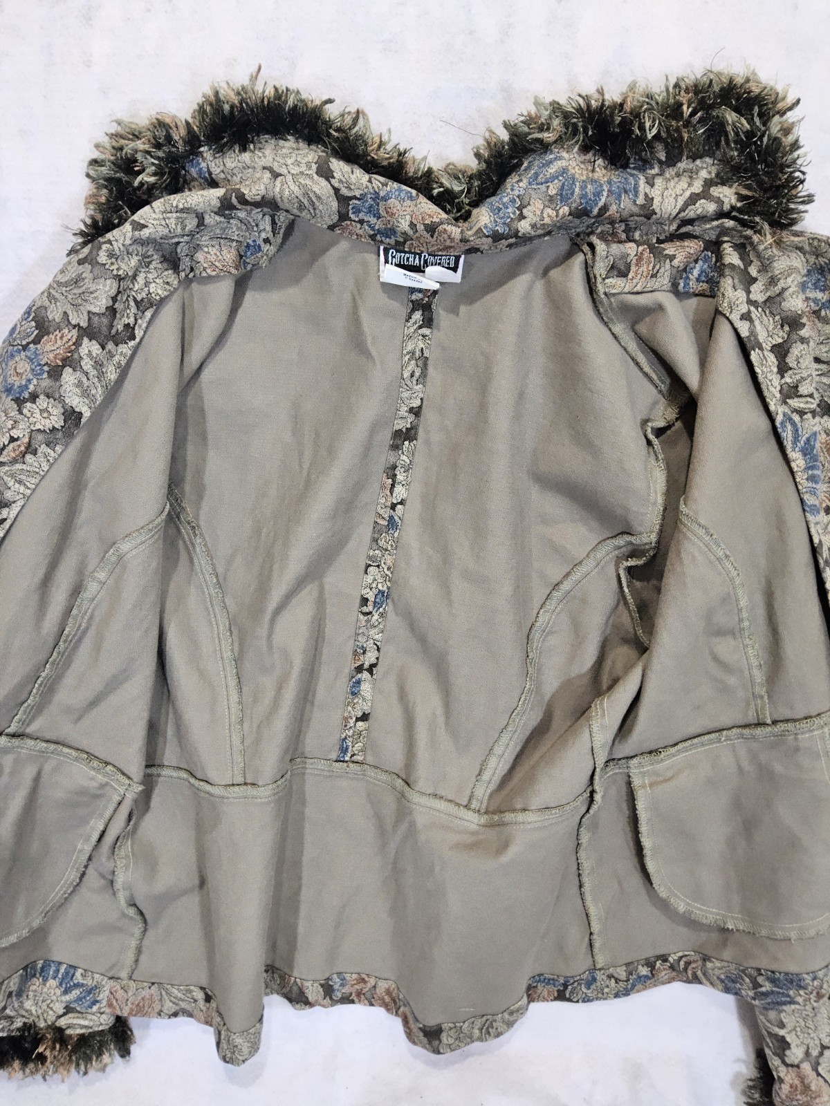 Cottagecore Jacket L Tapestry Floral Bell Sleeve Fairy Whimsy Y2K Country Vtg