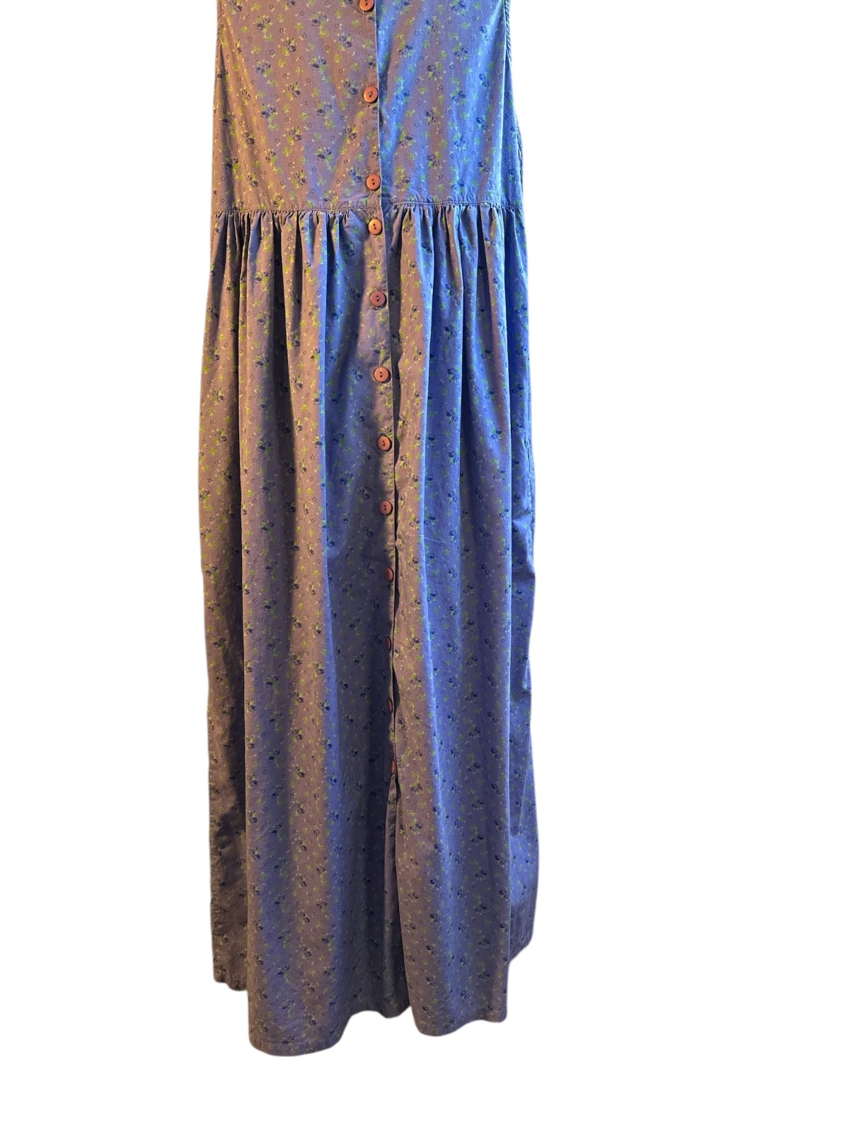 VTG 90s Y2K Pudding Shop Garden Cottage Core Prarie Jumper Maxi Dress 4 Pockets