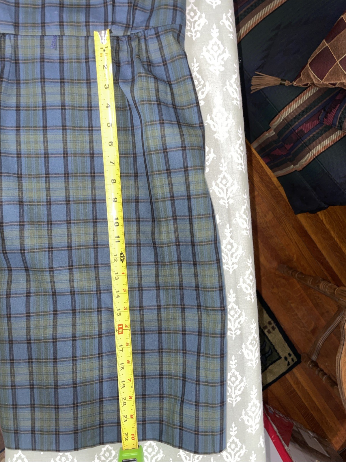 Vintage 60s Nelly Don Dress Jacket 2 Piece Set Blue Green Tartan Plaid Jacki ‘O