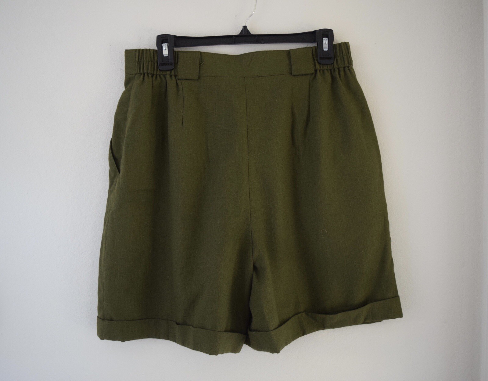 Vintage Counterparts Loose Fit Olive Green Trouser Shorts Size 14 Union Made
