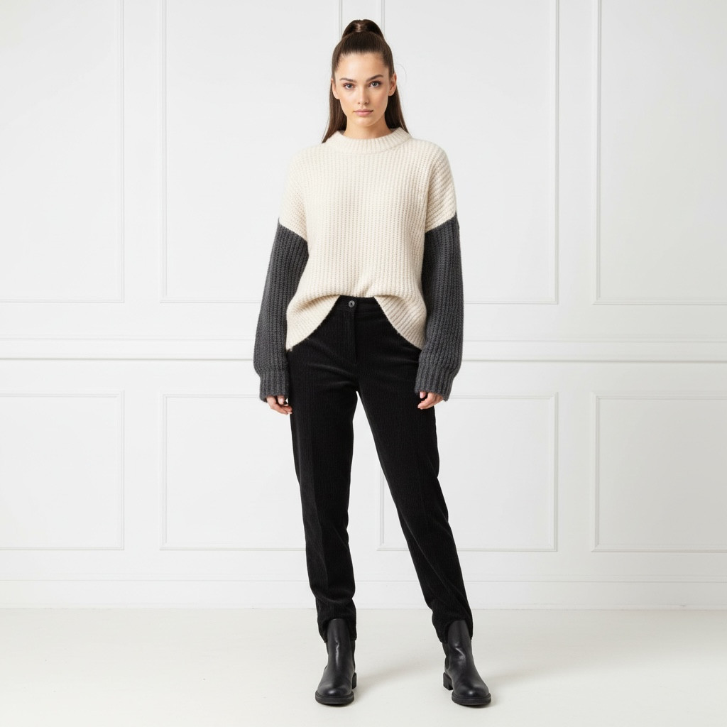 Women’s 80’s Vintage stirrup pants | black corduroy pants | Size S/M