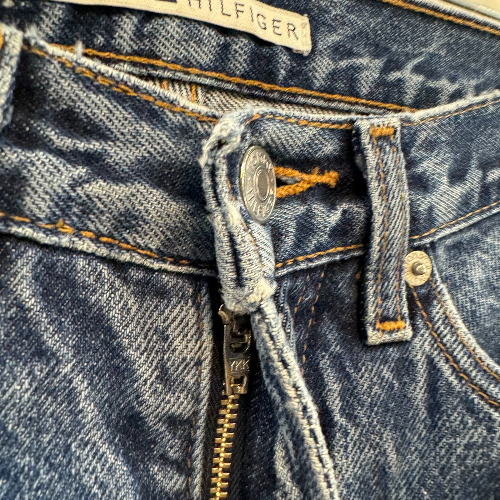 90s Vintage Tommy Hilfiger Jeans 2 4 25 26 Womens Straight Tapered Leg Mid Rise