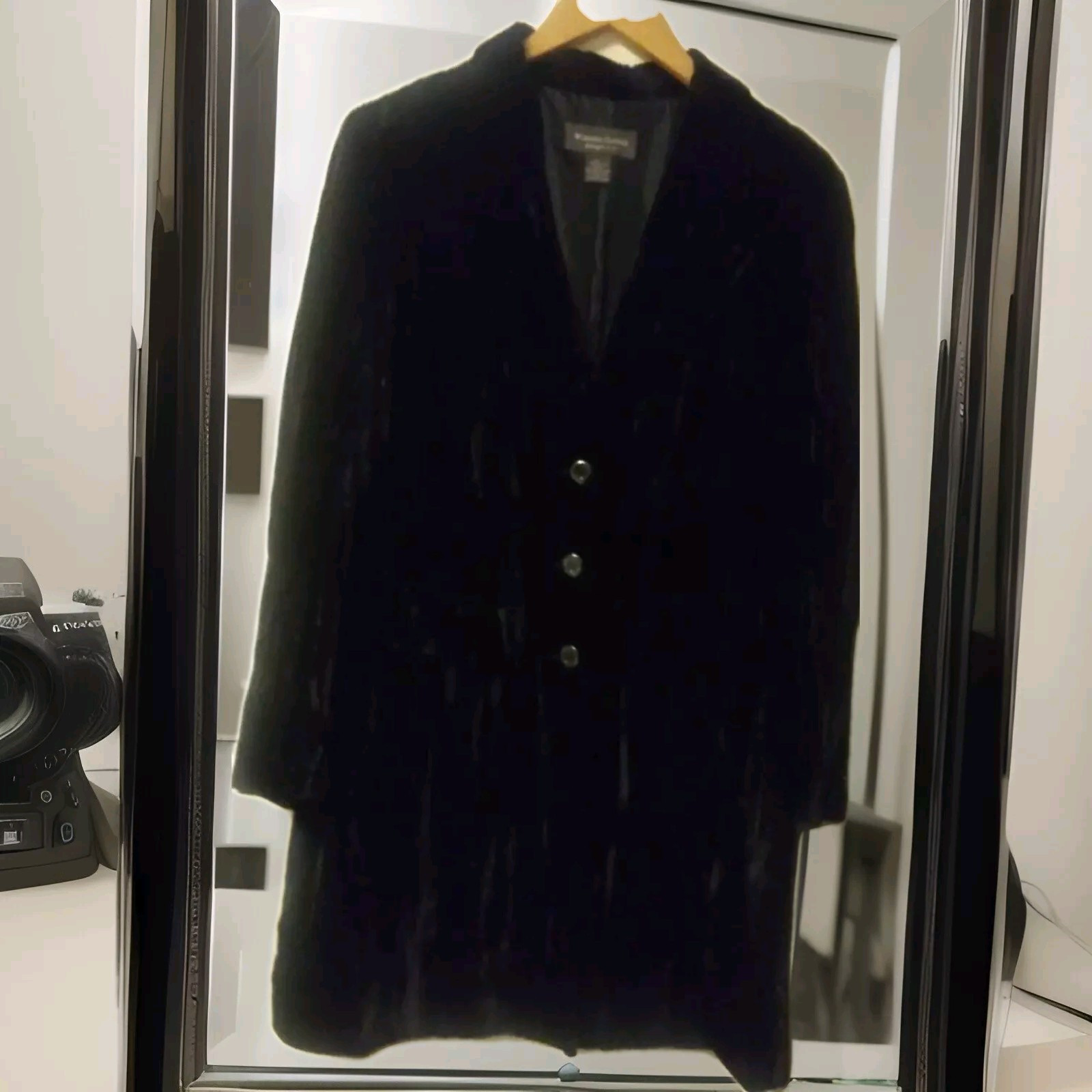 Working Classics Blazer Women 16 Black Crush Velvet Burnout Rock Gothic Elegant