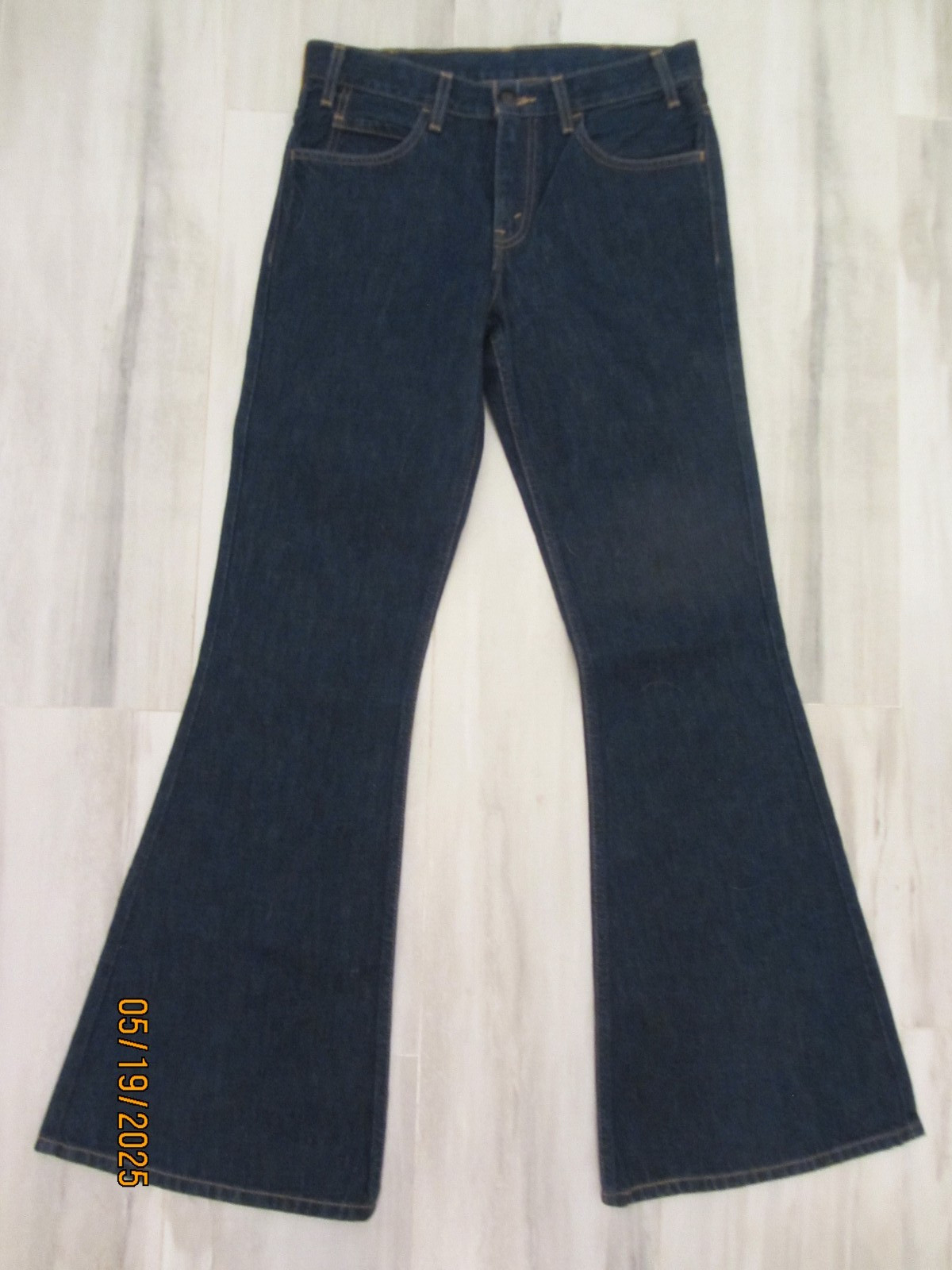 LVC Levi’s 684 Bell Bottom Orange Tab Flare (2013), USA Made, 29×34, EUC, $299