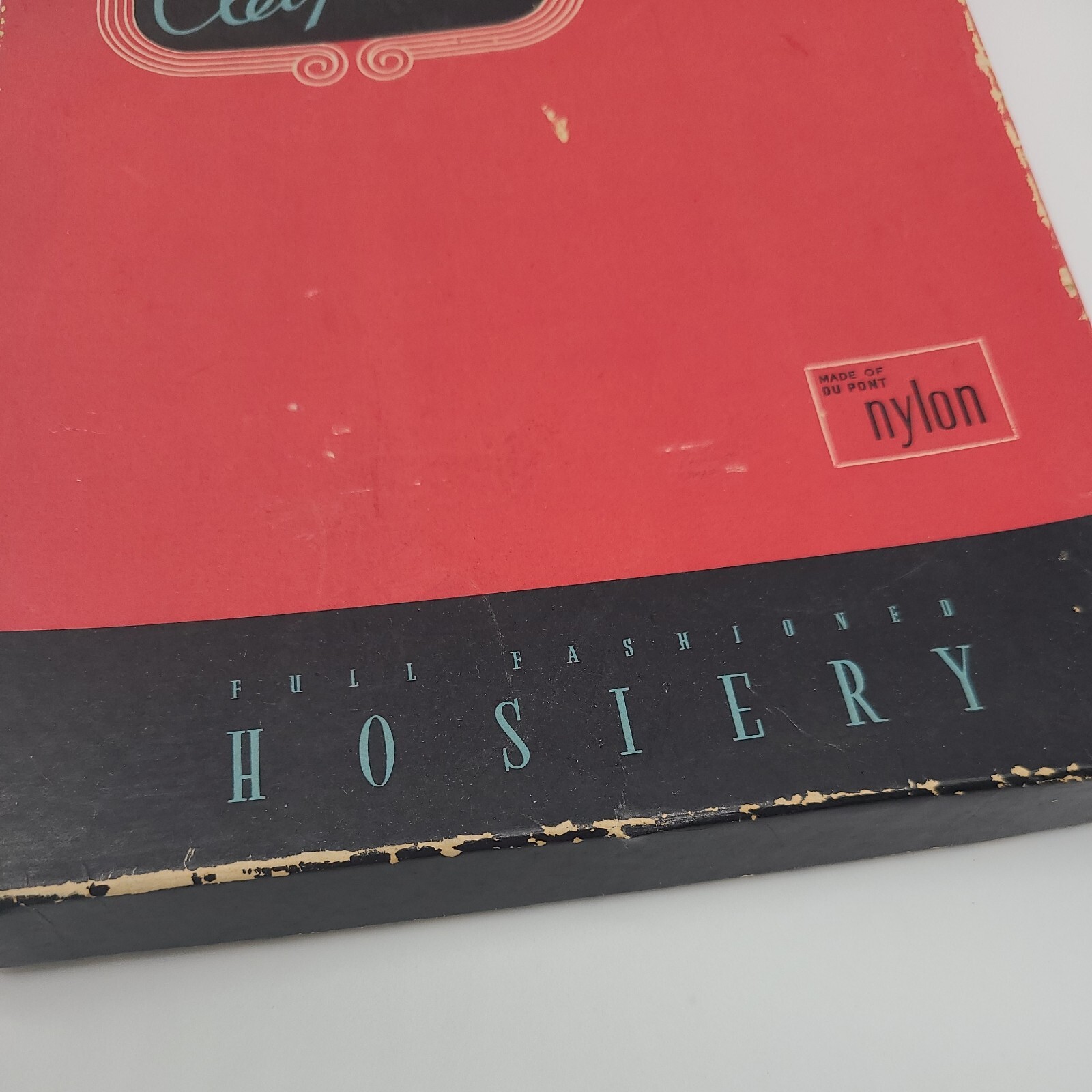 Cleopatra Hosiery Box vintage antique red BOX ONLY prop collectible storage