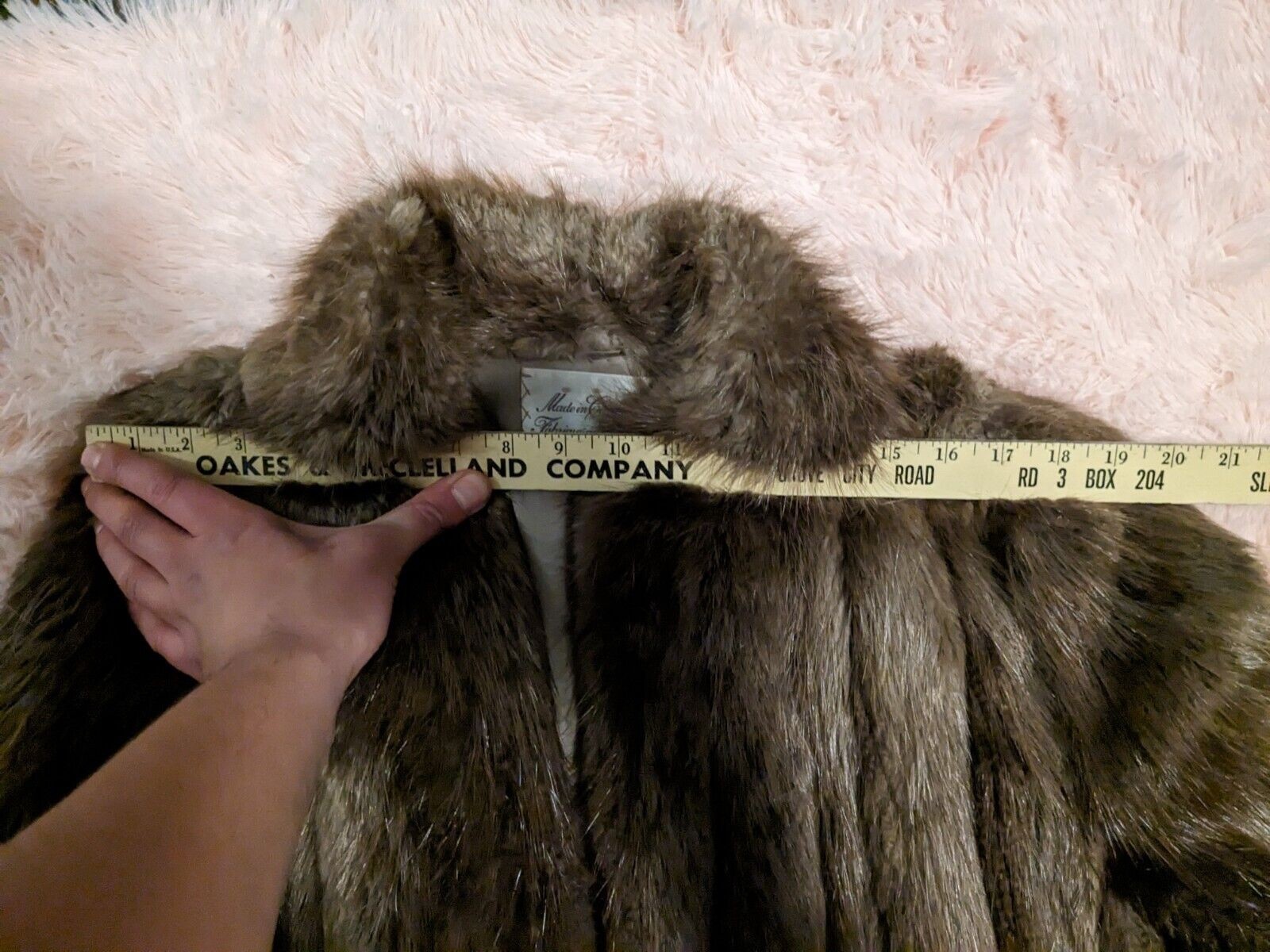 Geniune Beaver Fur Coat M/L Full Length Brown Thick & Luxurious Very Warm