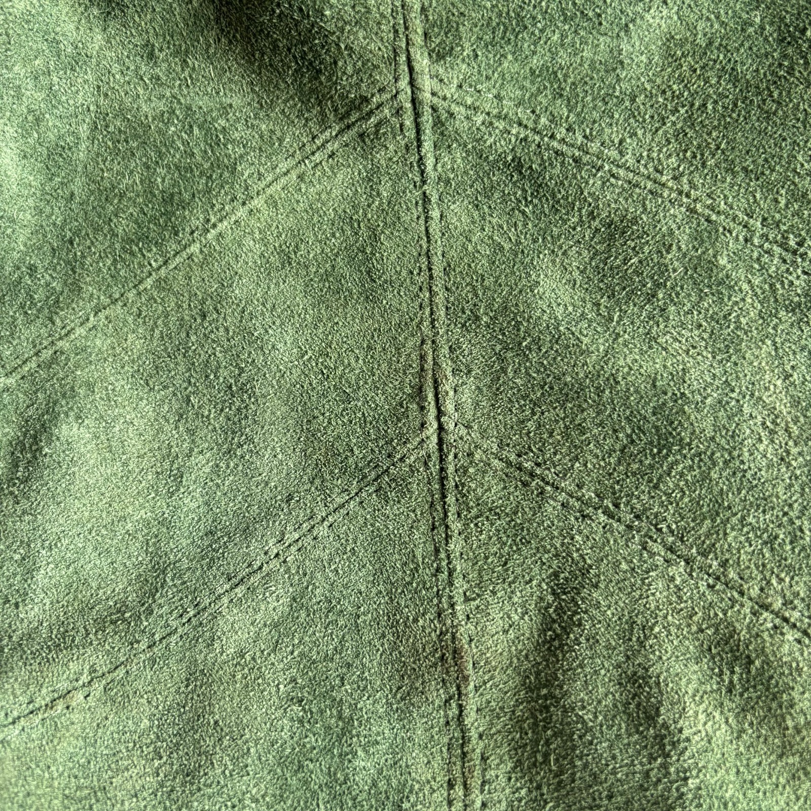 Vintage 1970s Green Suede Belted Jacket The Tannery 36 Bust