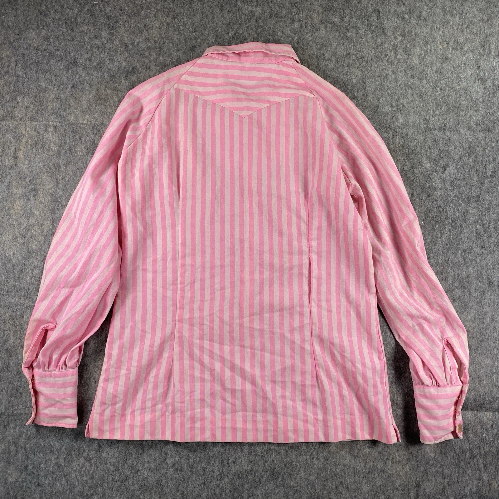 True Vintage Tem Tex Over Shirt Women’s 20×27 Rockabilly Pink Striped 1950s USA