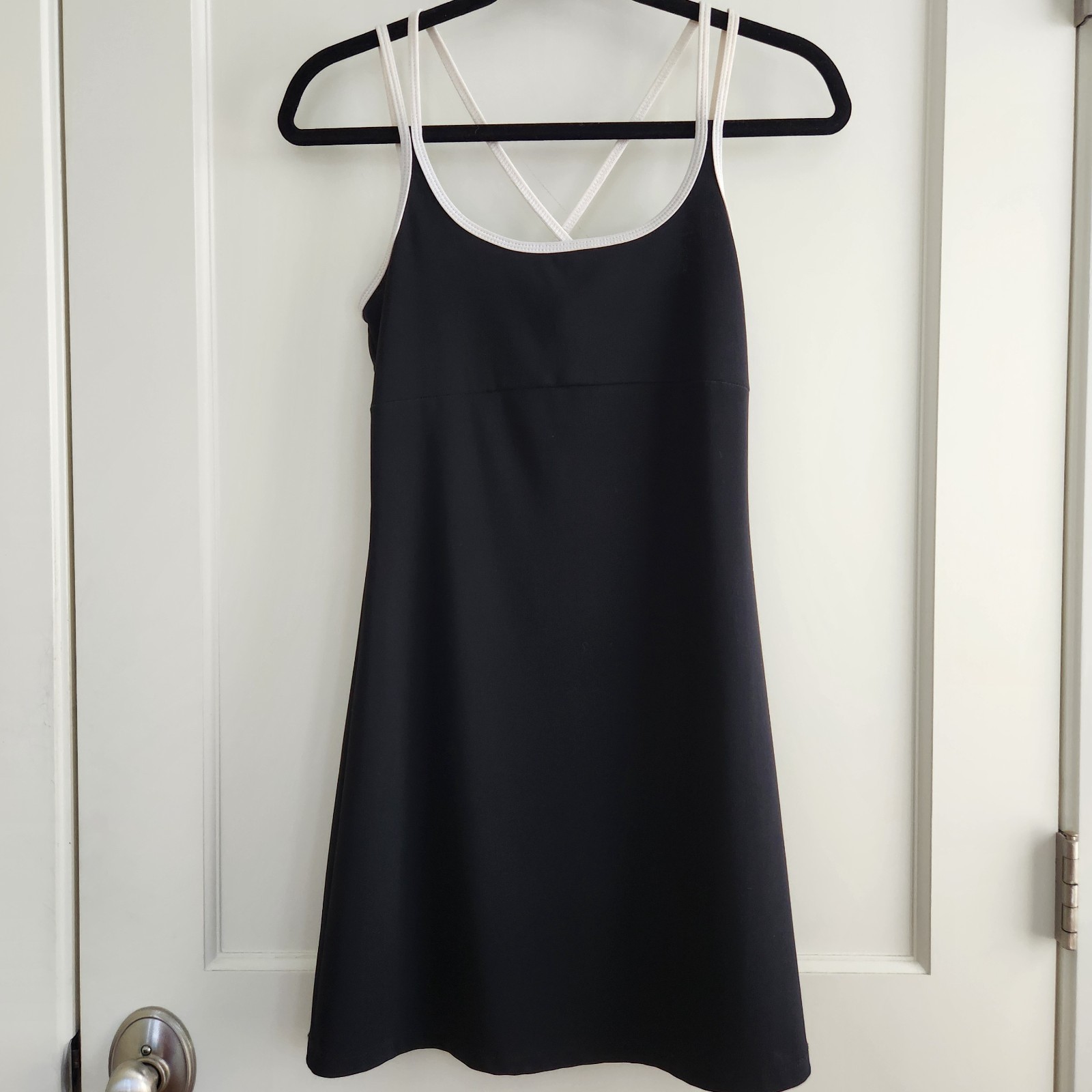 Vintage Pro Spirit Athletic Dress Womens Small Black Strappy Tennis Workout Y2K