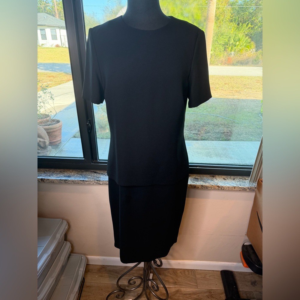 Oberon Vintage Elegant Black One Piece Short Sleeve Dress