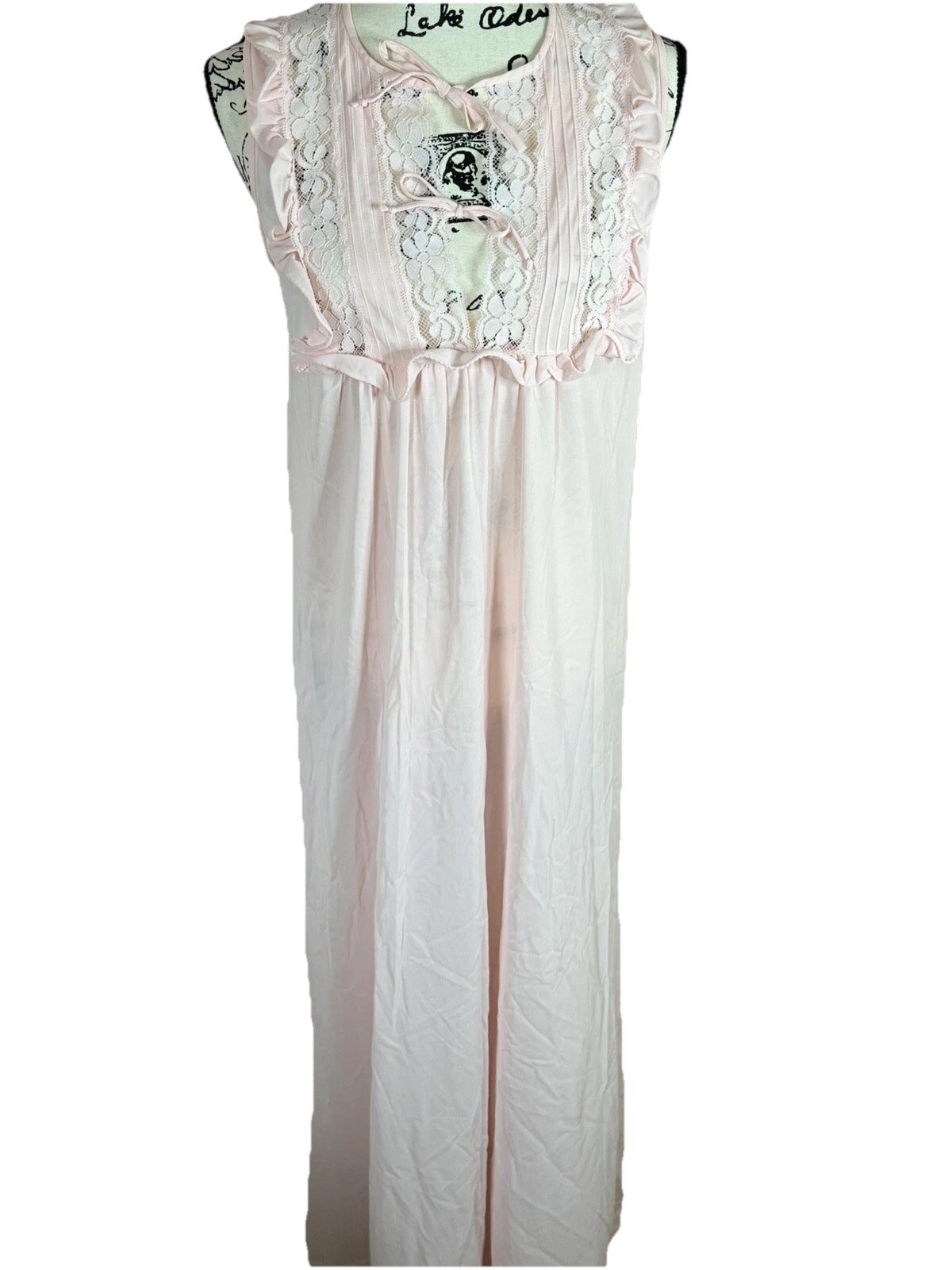 Gossard Artemis Vintage 60s 70s Nightgown Womens Size S Pink 5151 USA Sheer