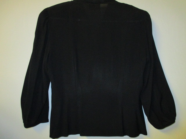 VINTAGE 1940’s Black Blouse/Jacket with Sequins Size 6