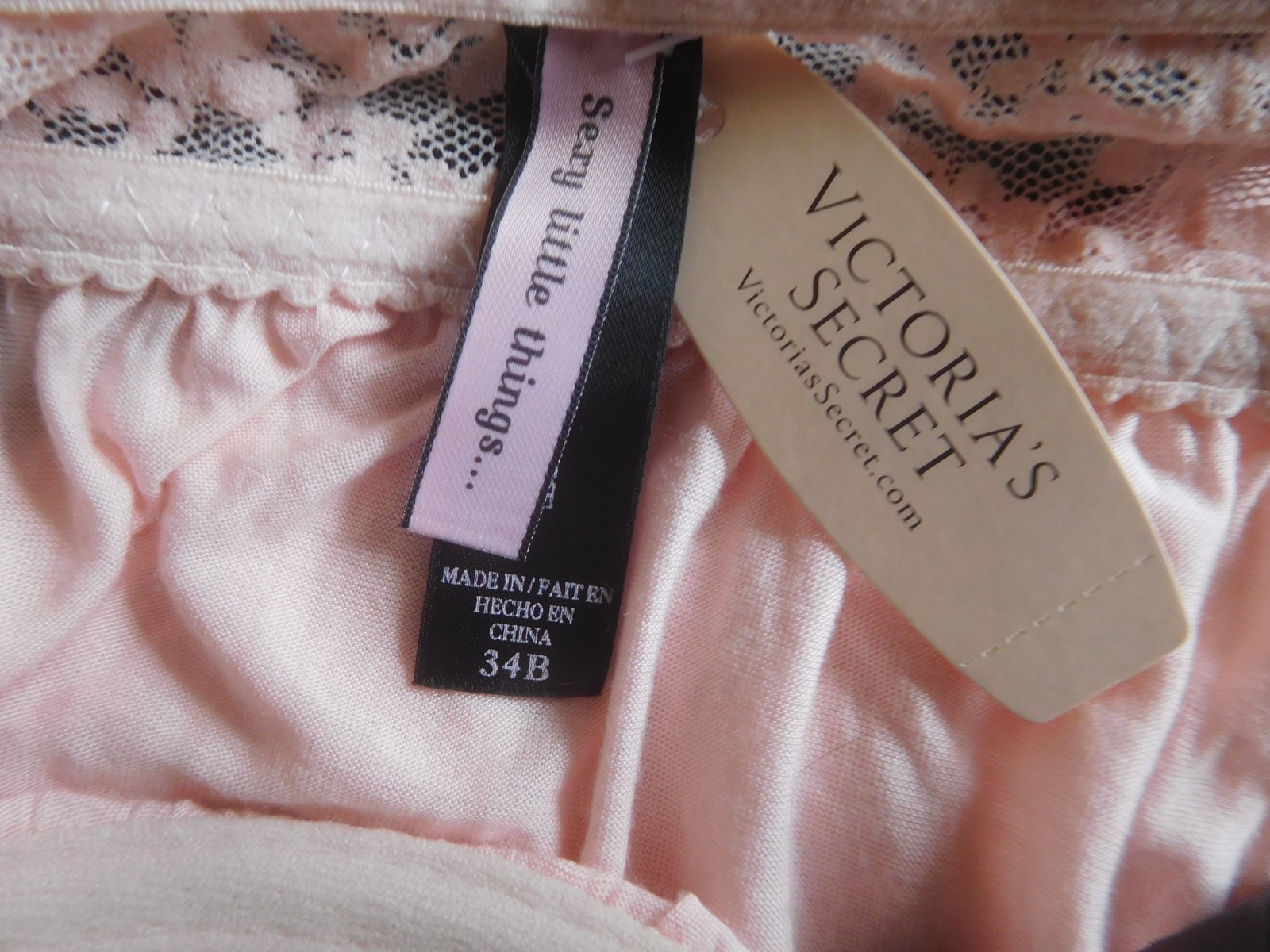 NWT! Vintage Victoria’s Secret Sexy Little Things Babydoll Lingerie 34B Pink