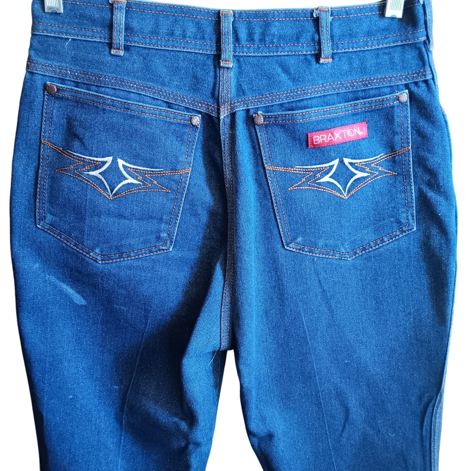 True Vintage Disco Jeans 16 30×32 Braxton High-Waist Denim Embroidered Pocket
