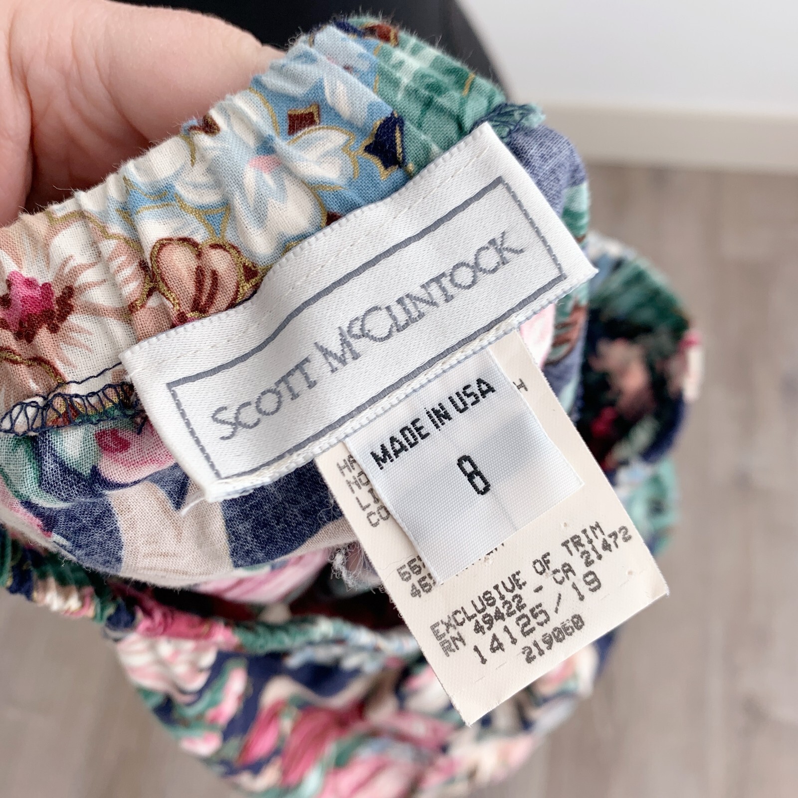 Vintage Scott McClintock Cottagecore Boho Skirt Shirt Outfit Set Size 8