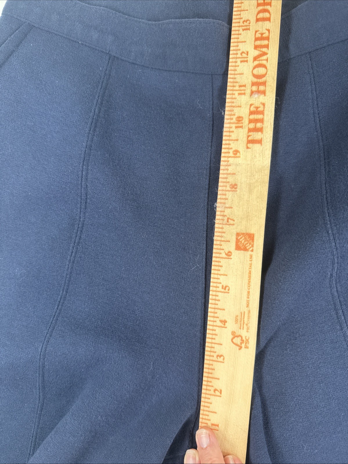 Vintage Stirrup Pants Land’s End Size M 90s Navy Blue Cotton Lycra Made In USA