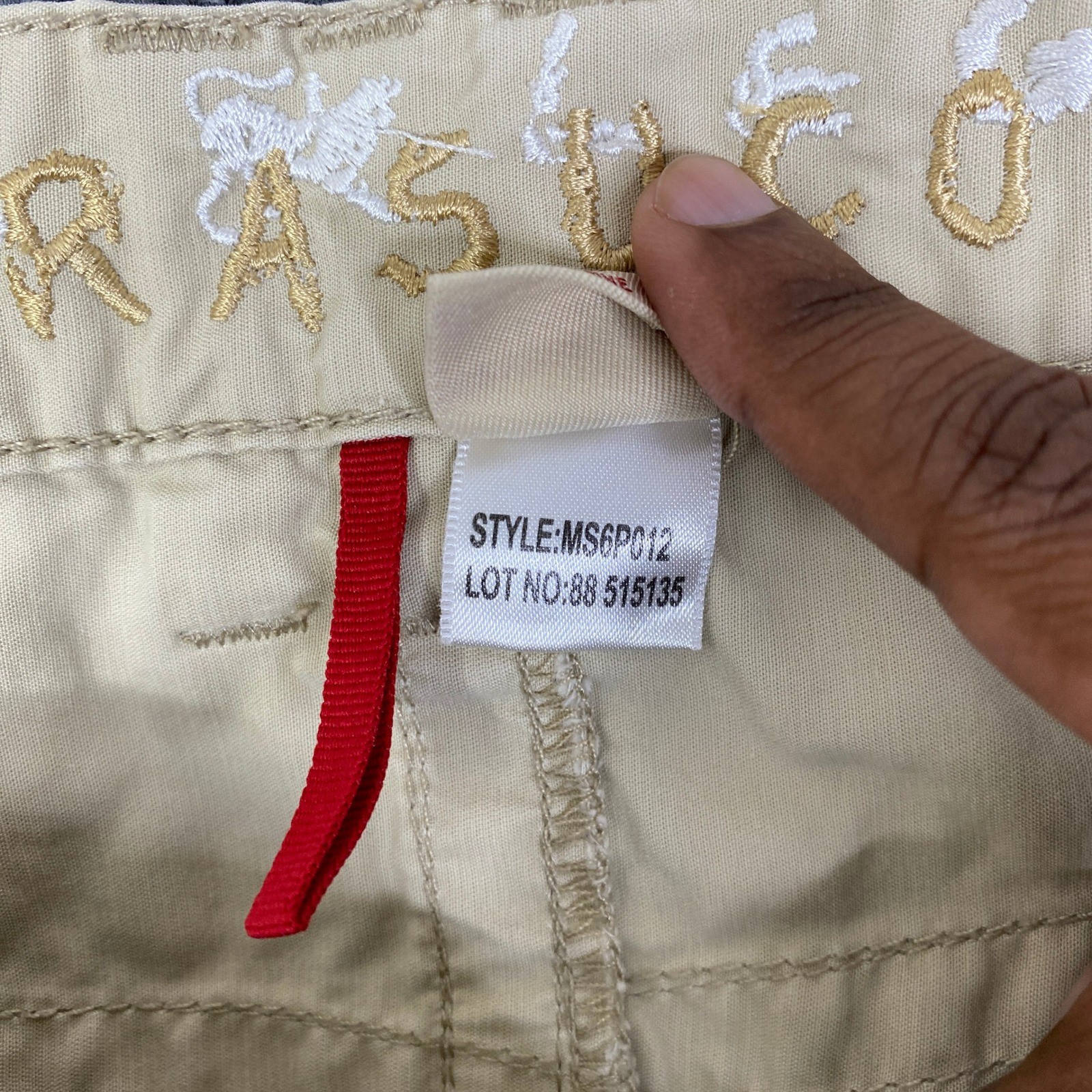 VTG Parasuco Cargo Shorts Tan Khaki Cotton Size 34 Embroidered Y2K Capri