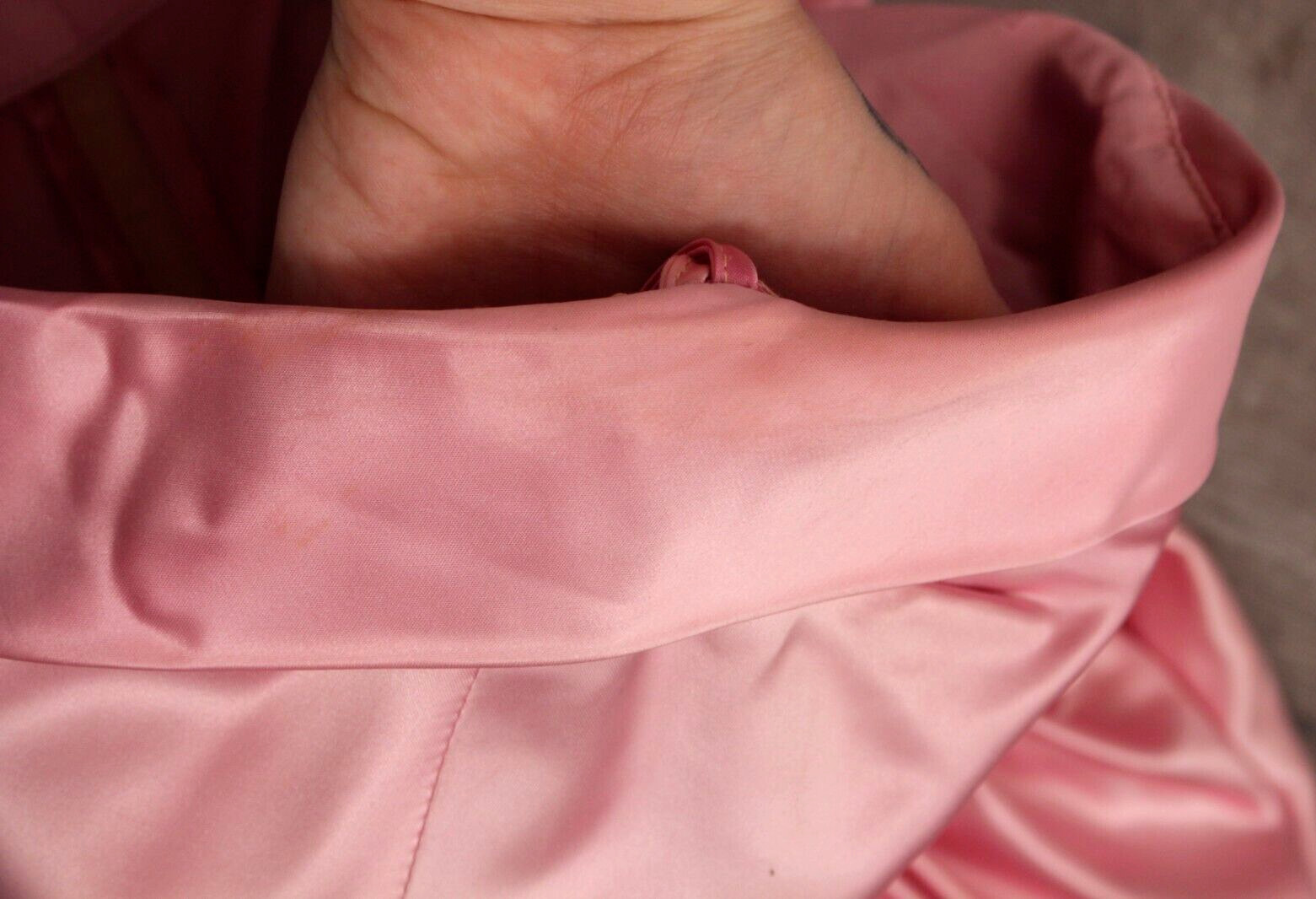 Vtg Women’s 40s Pink Ombre Formal Gown XS/S 1940s Satin Maxi Dress Prom