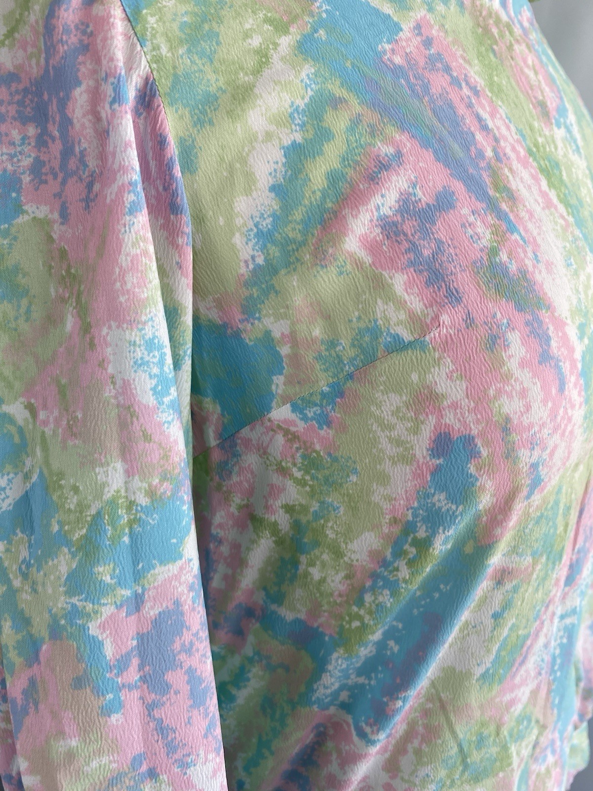 Vintage 1960’s Midcentury Modern Pastel Watercolor Abstract Print Shift Dress Sm