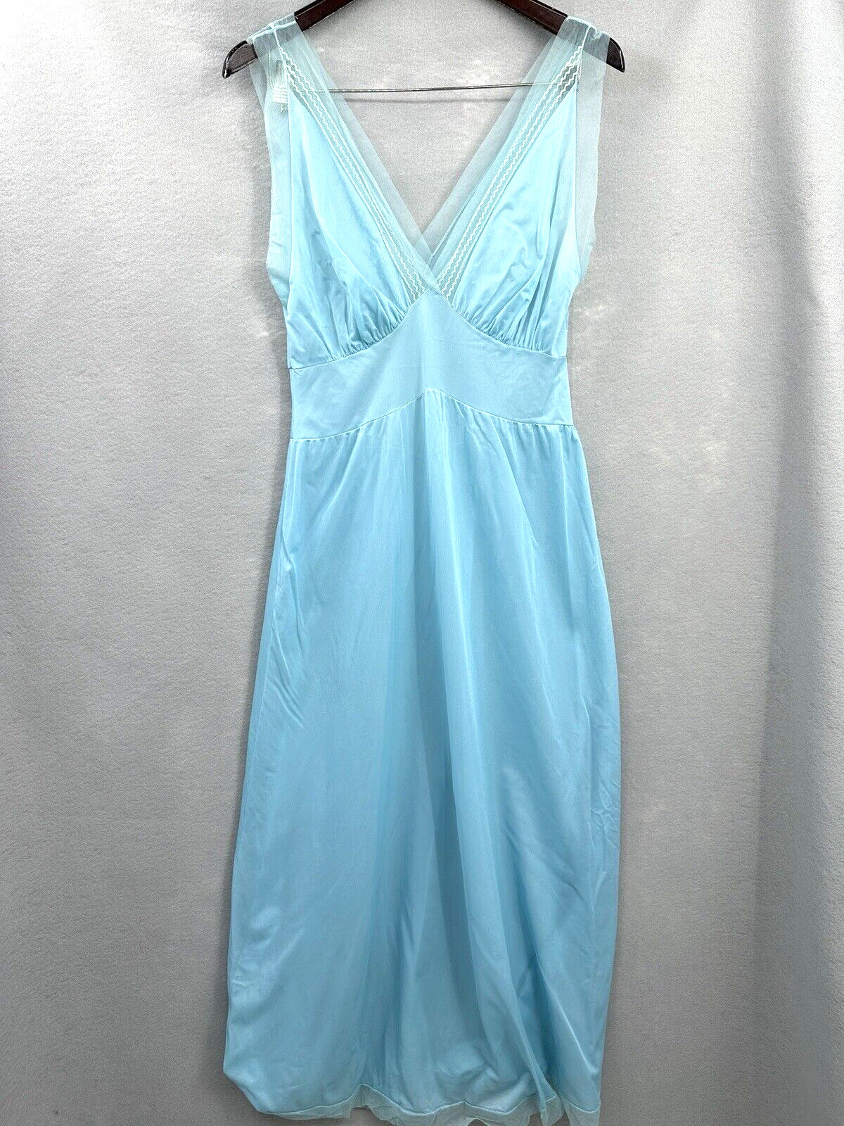 Vintage Van Raalte Sheerio Nylon Nightgown Women 36 Chiffon Sissy Retro 8909 60s