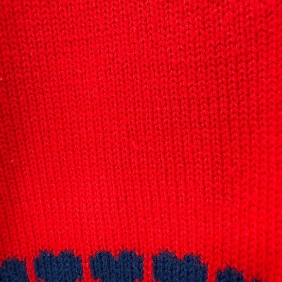 Vintage objectives rainbow heart red sweater kidcore 80s/90s