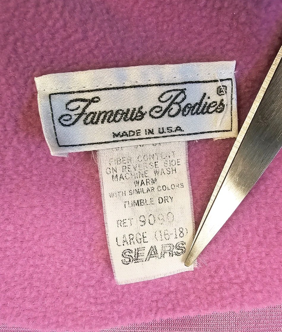 Vtg Sears Famous Bodies Women’s L Robe Housecoat Pink/Lavender Lace Fleece Long