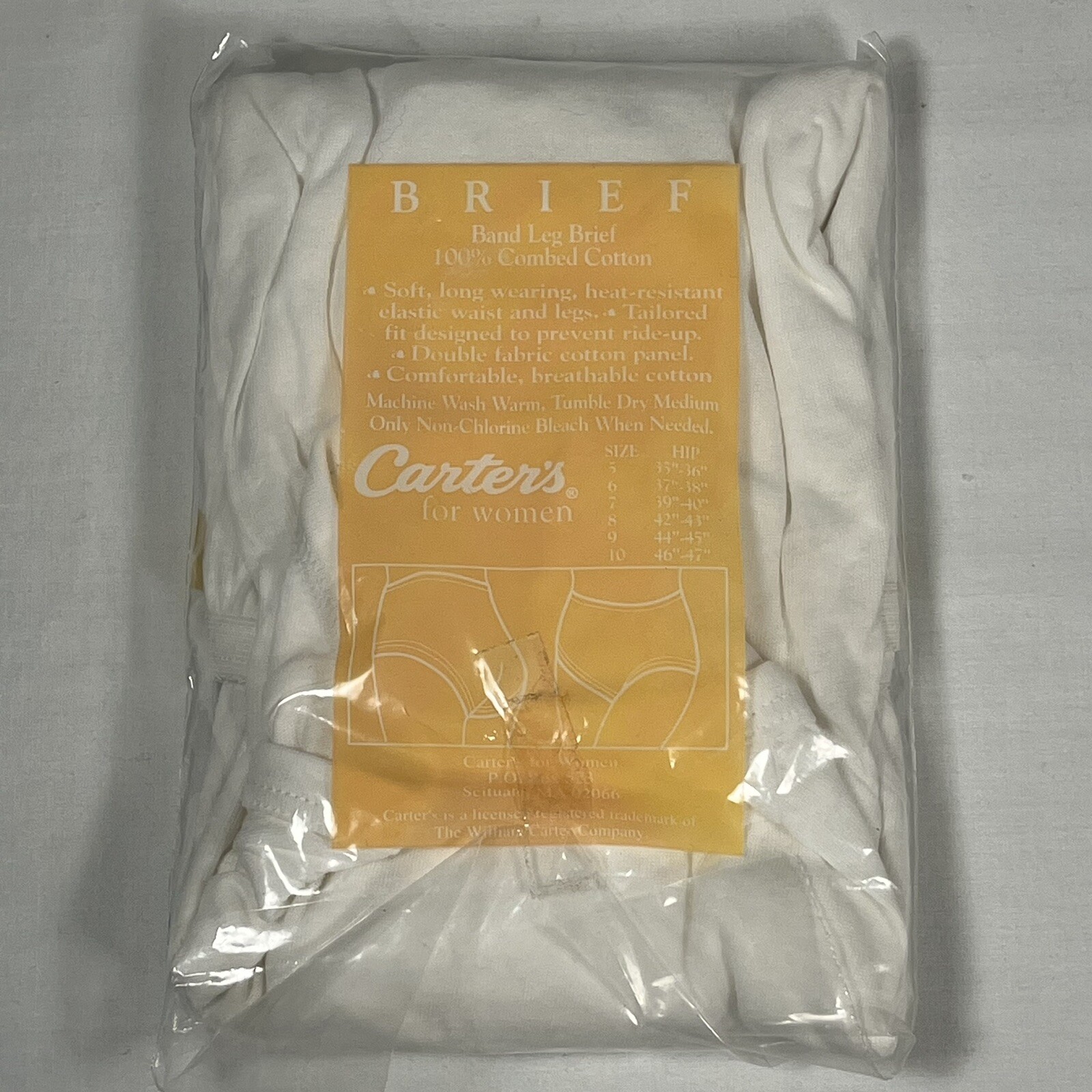 NIP Vintage Carter’s White Band Leg Brief Size 6
