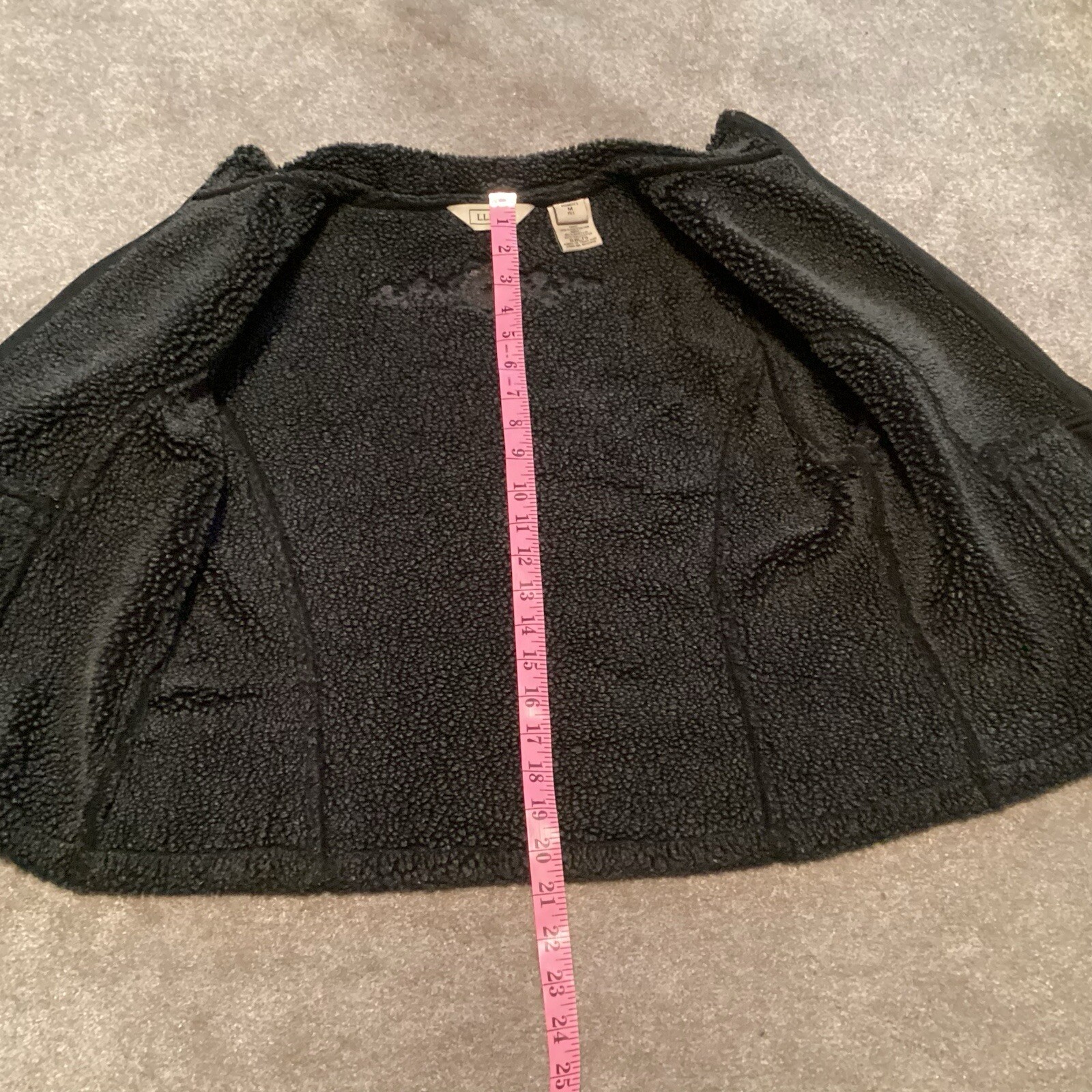 LL Bean Womens Y2K Faux Suede Sherpa Embroidered Floral Detail Medium VTG