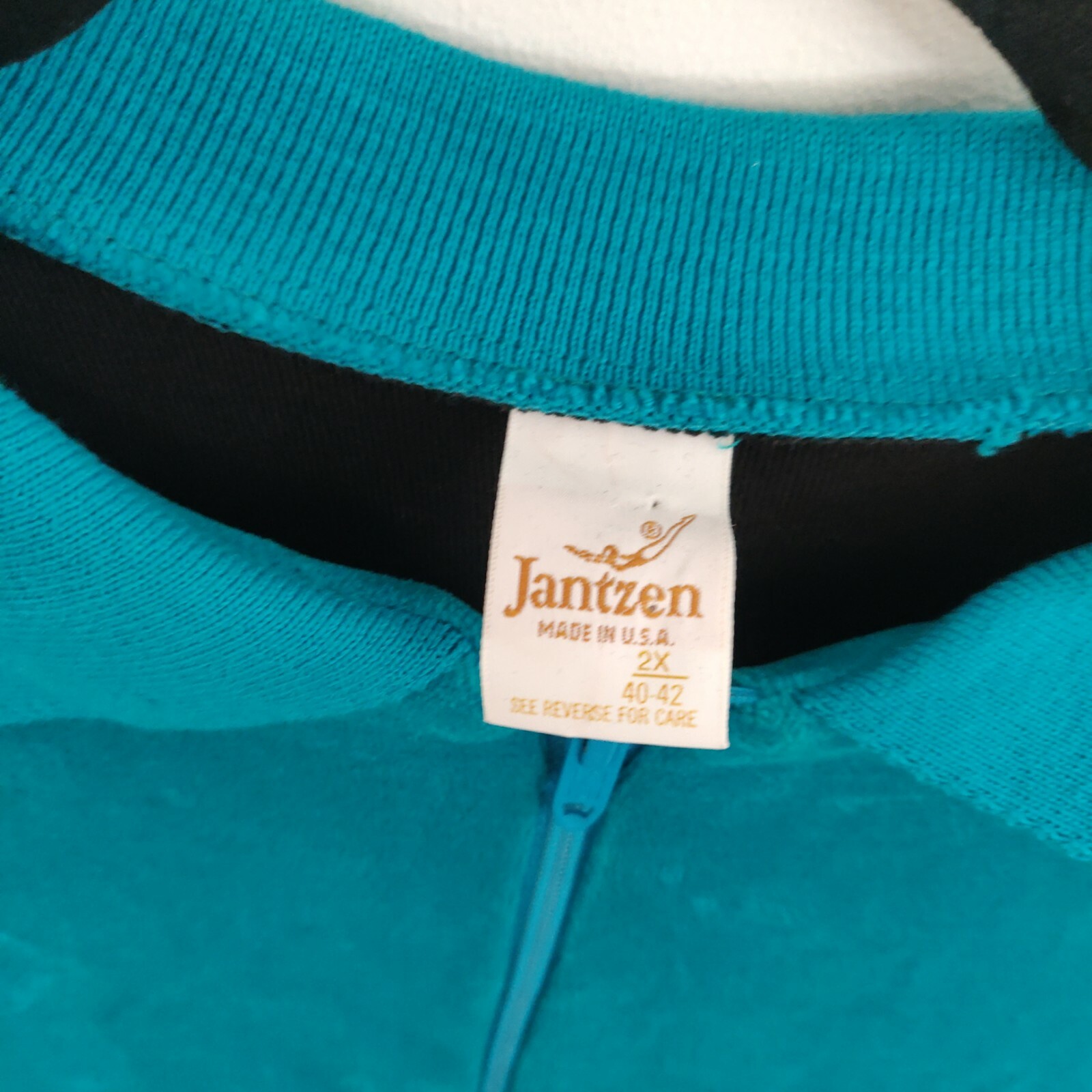 Vintage Jantzen Brown Blue Pink Track Jacket Full Zip Hip Hop 2X