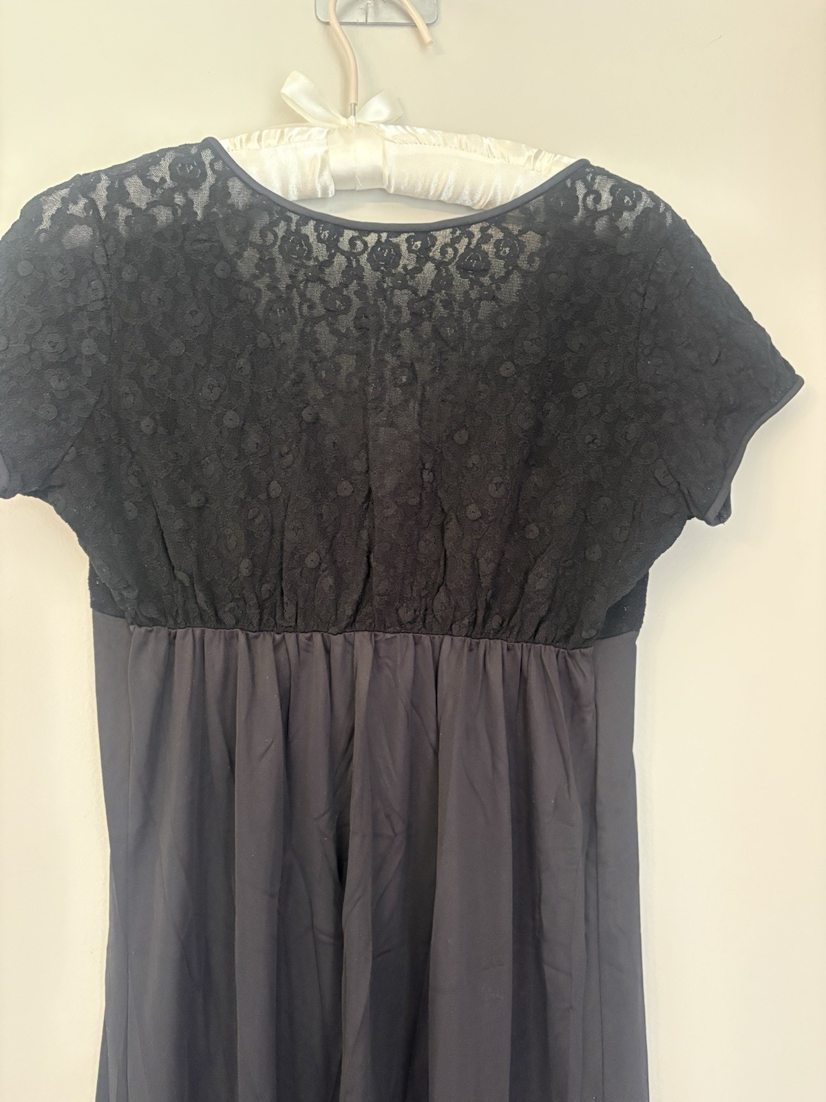 Vtg Scott Barrie BARAD 60s 70s Nightgown MCM L Large Black RARE Gown Long
