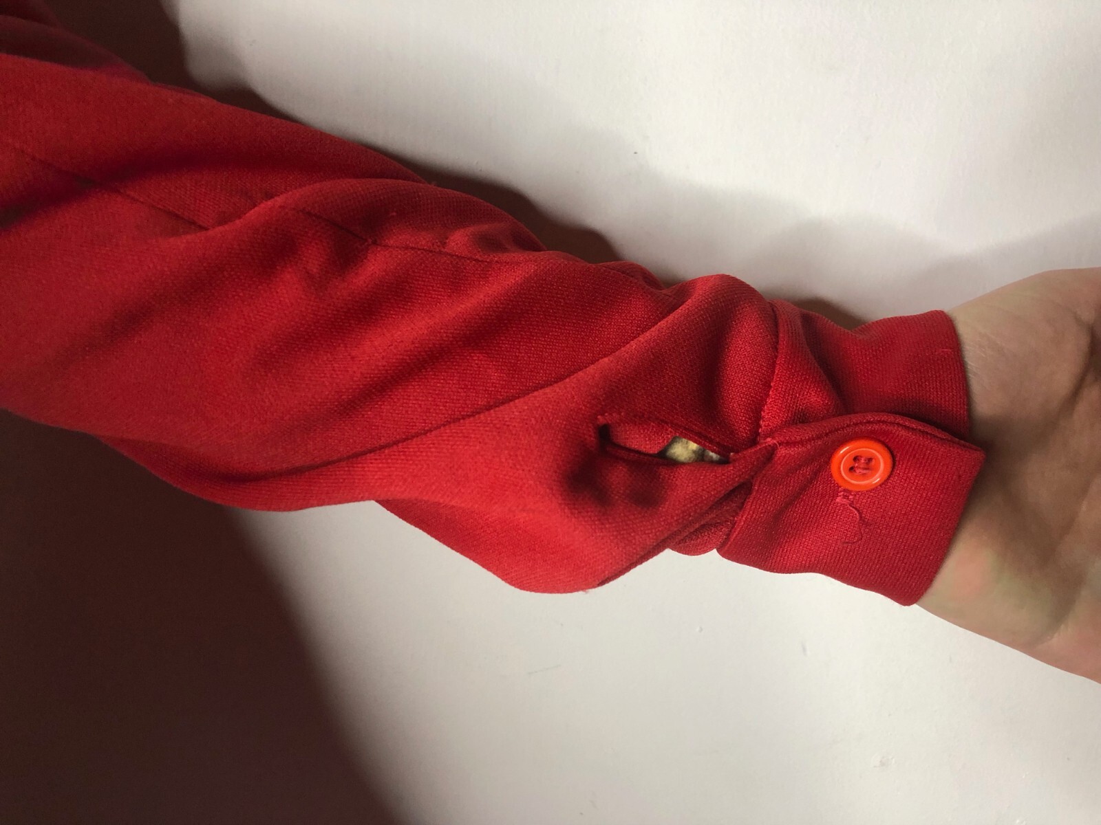 Vintage Zora Melbourne 1960s Red Terylene Dress Mod Go Go AU waist 30″