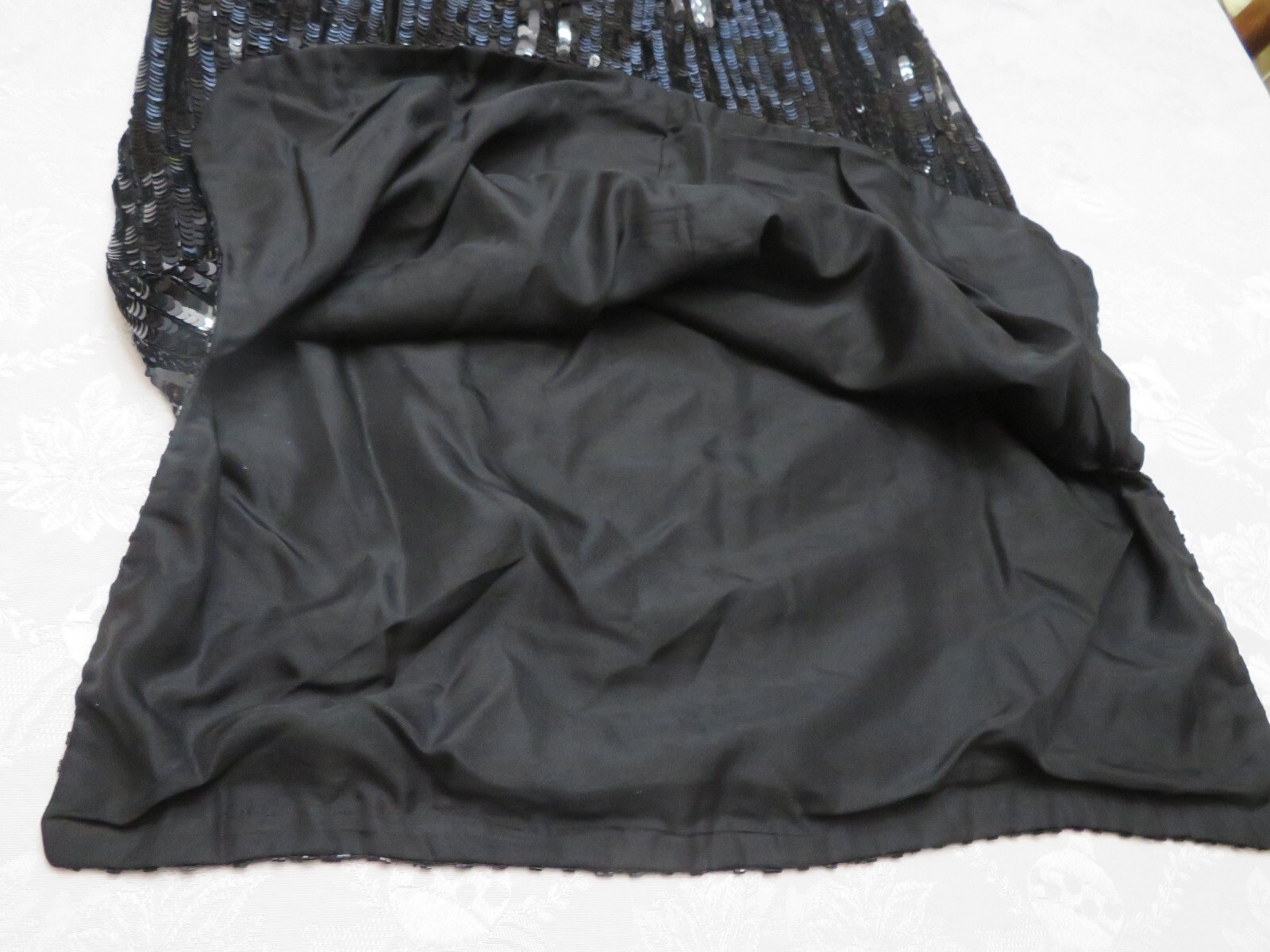 1990’s VTG Vanna White Original Beaded Sequin Dress Size M Gold & Black Beading