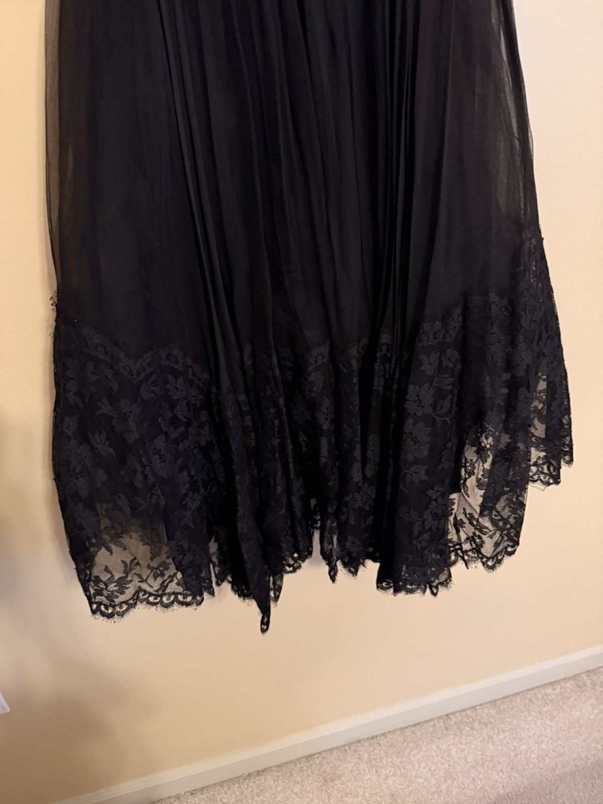 Vintage Frank Starr Cocktail Dress With Lace Skirt