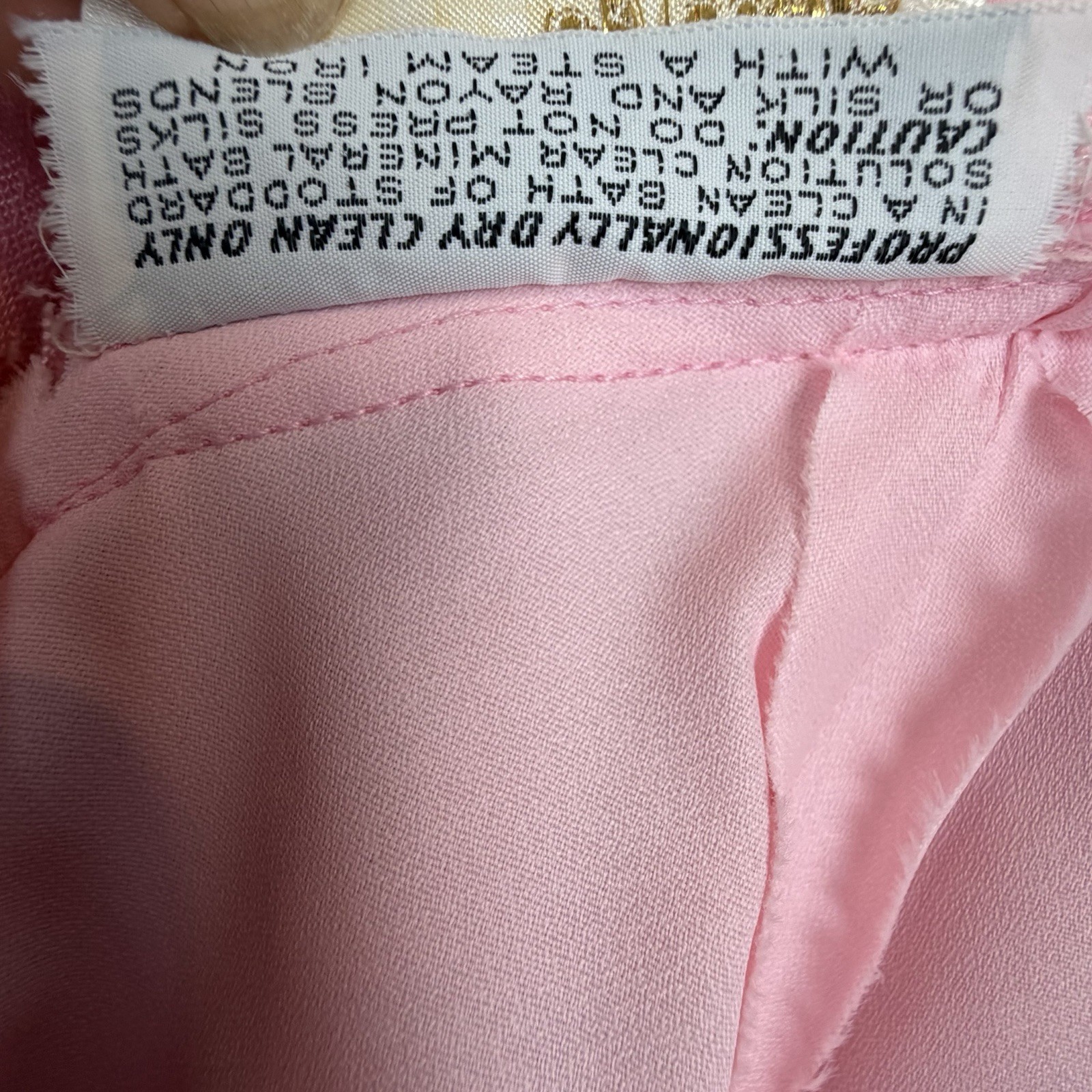 Priscilla of Boston Pink Gown Womens Size XS Single Shoulder Mid Century Vtg