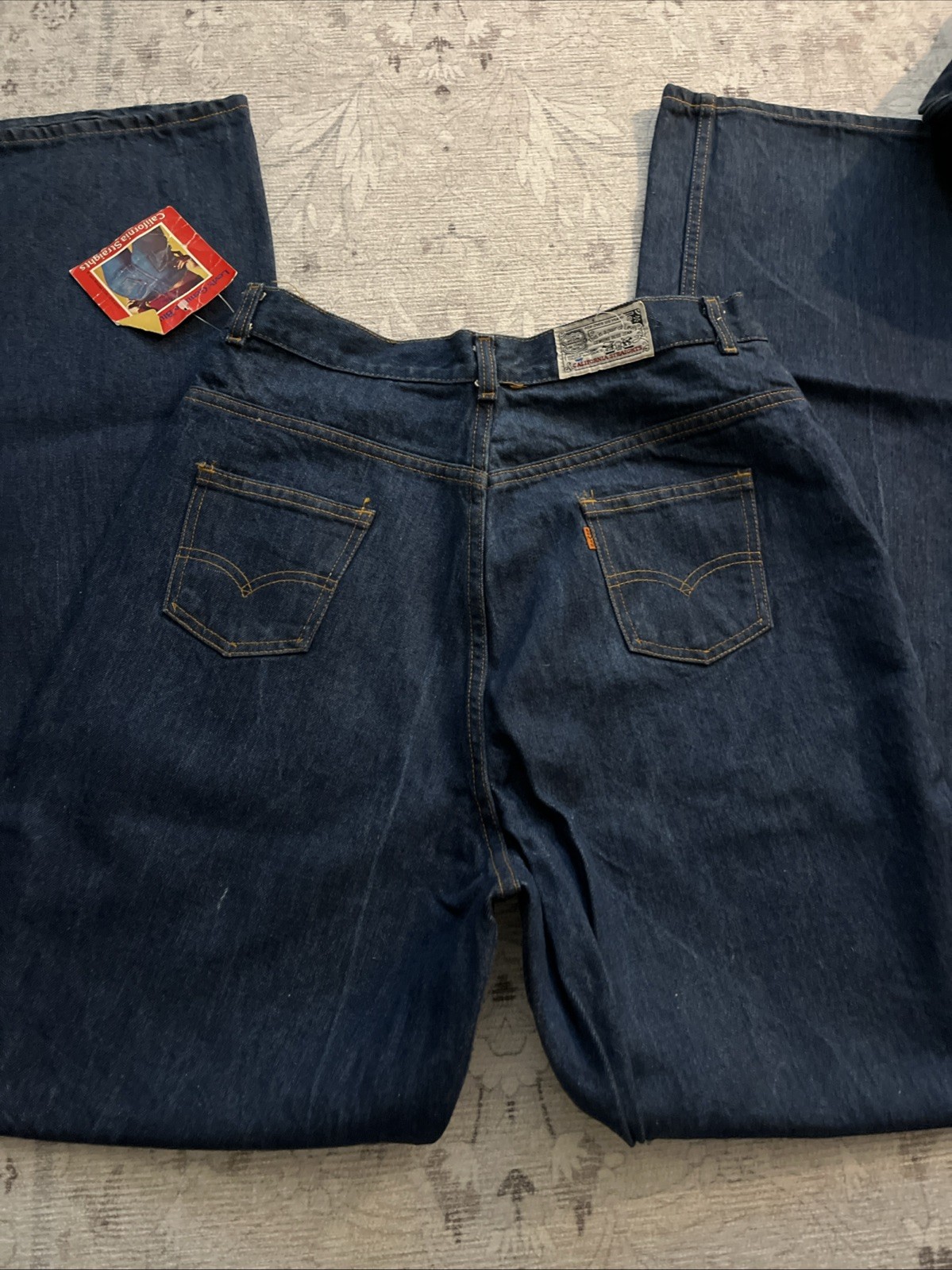 NOS VTG Women’s 70s Levi’s Denim California Straights Jeans 1970s 26 Orange Tab