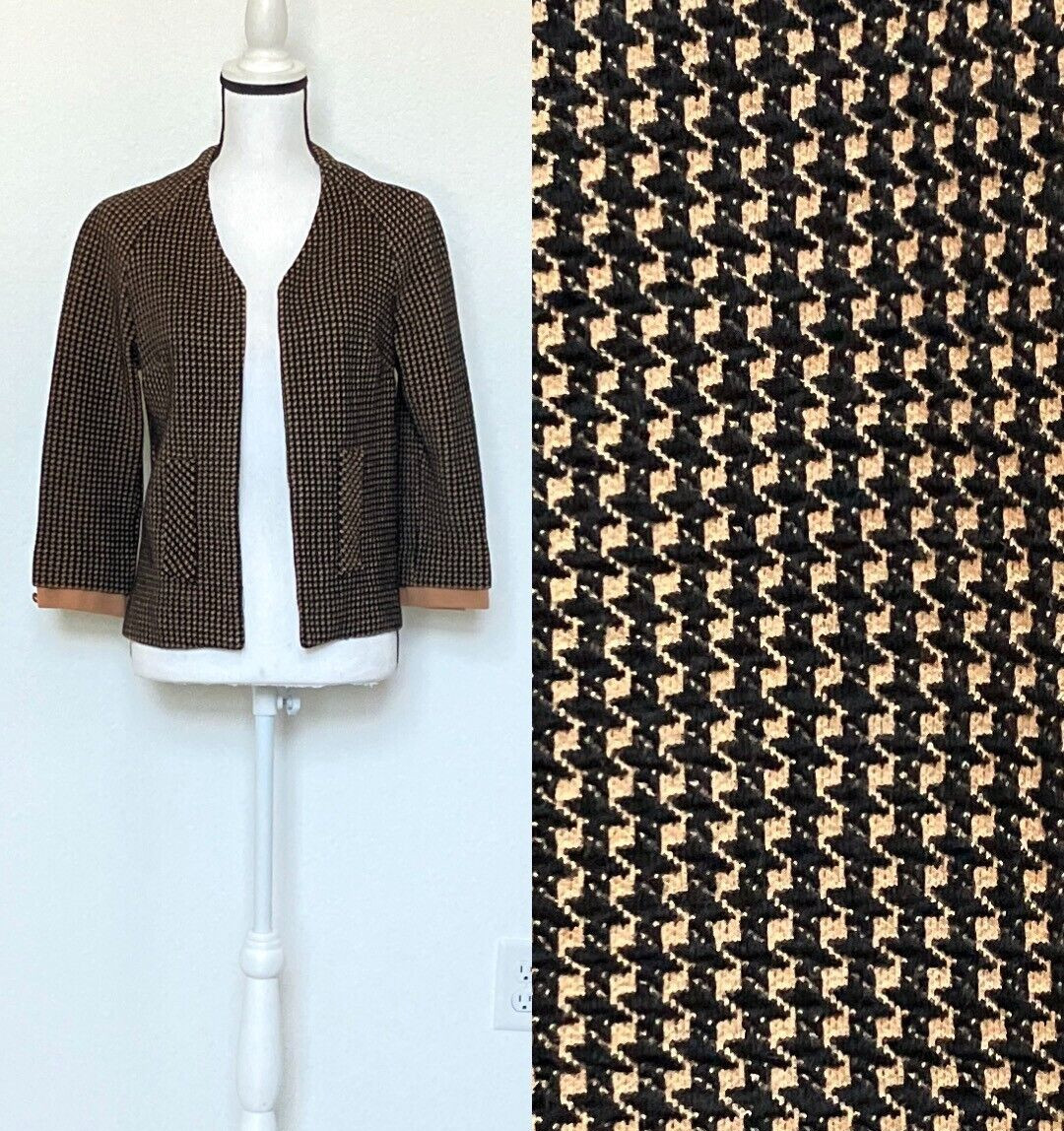 1950s Houndstooth Knit Blazer, 1960s Checkered Jacket