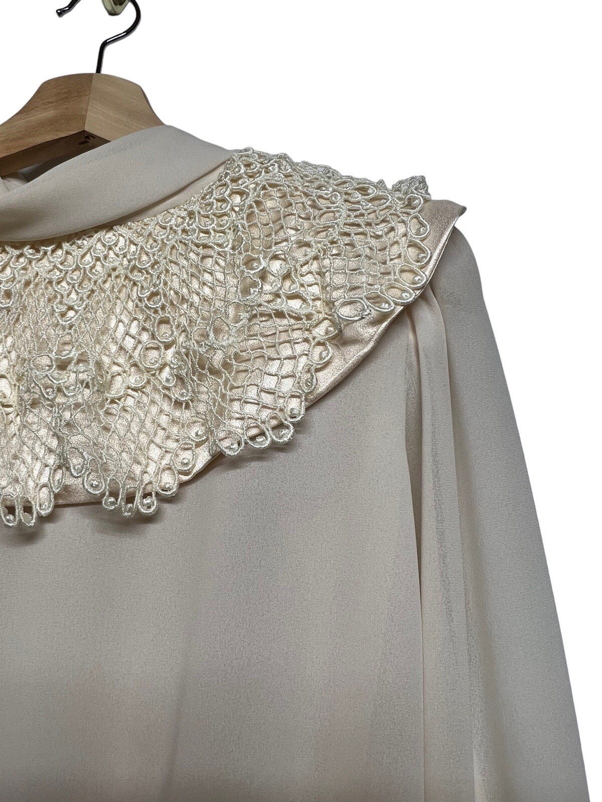 VINTAGE 1970s URSULA OF SWITZERLAND Cream Belted Midi Dress
