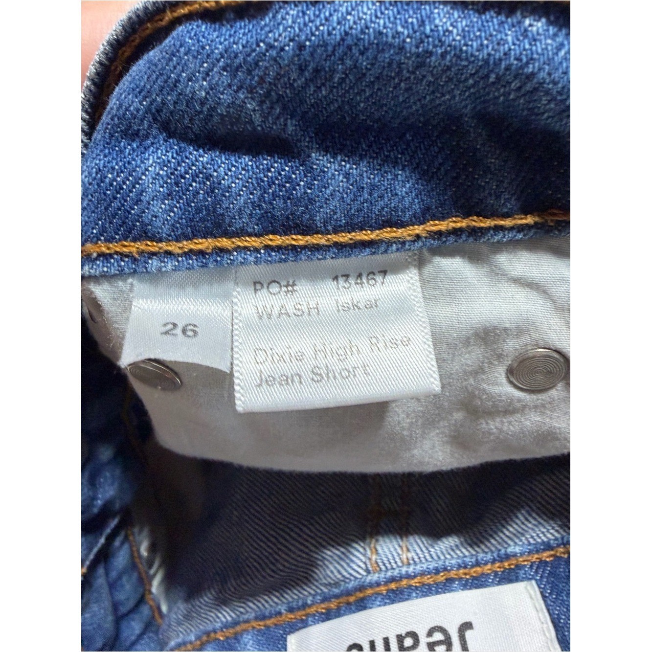 Reformation Dixie High-Rise Distressed Denim Shorts 26