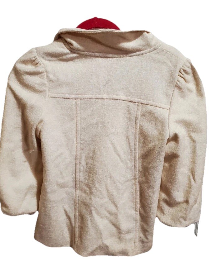Vintage Ivory Jacket Piko 1988 Wool Poly Blend Medium