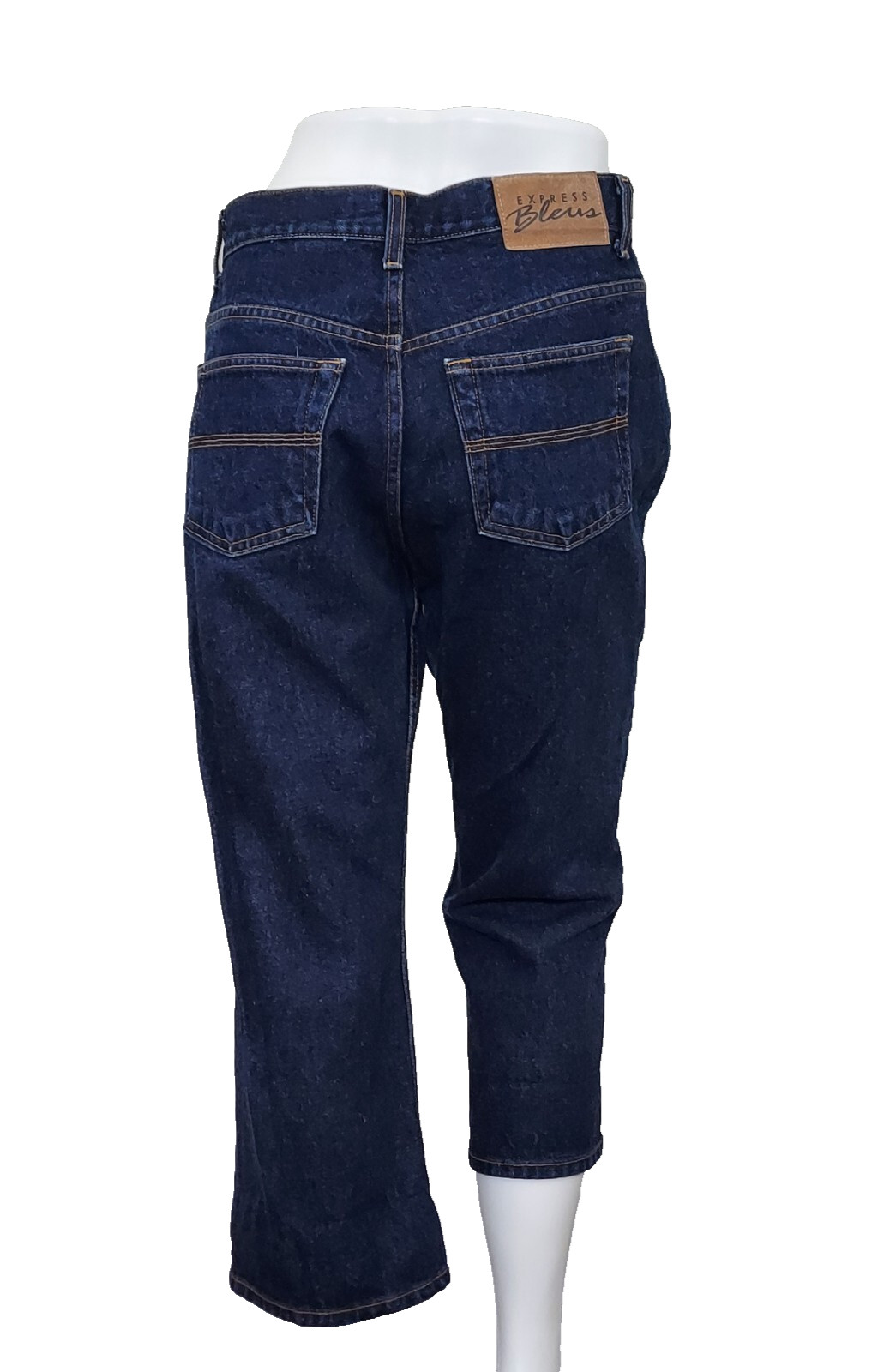 Vintage 90s Limited Express Blues High Rise Capri Flare Jeans 9/10 Dark Wash