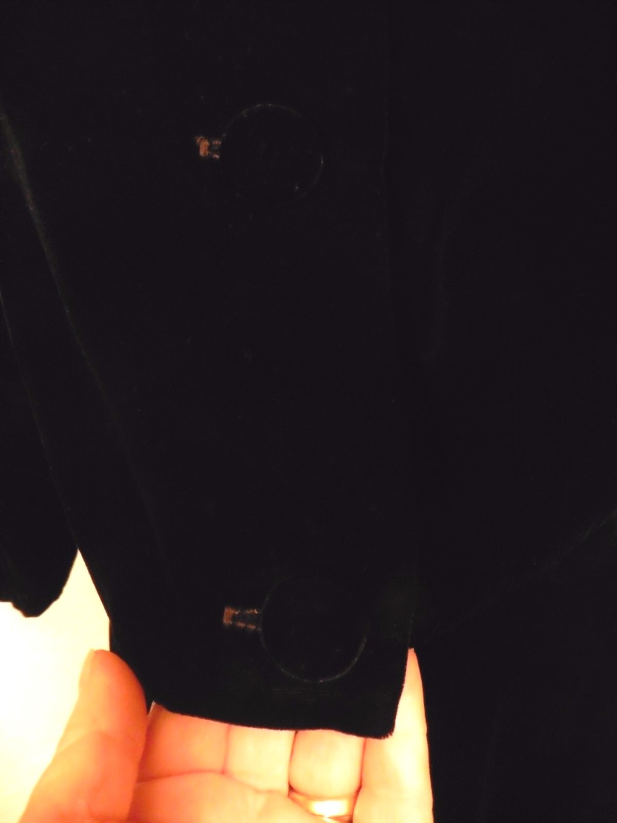 50s Black Velvet Suit sz 40x28x41