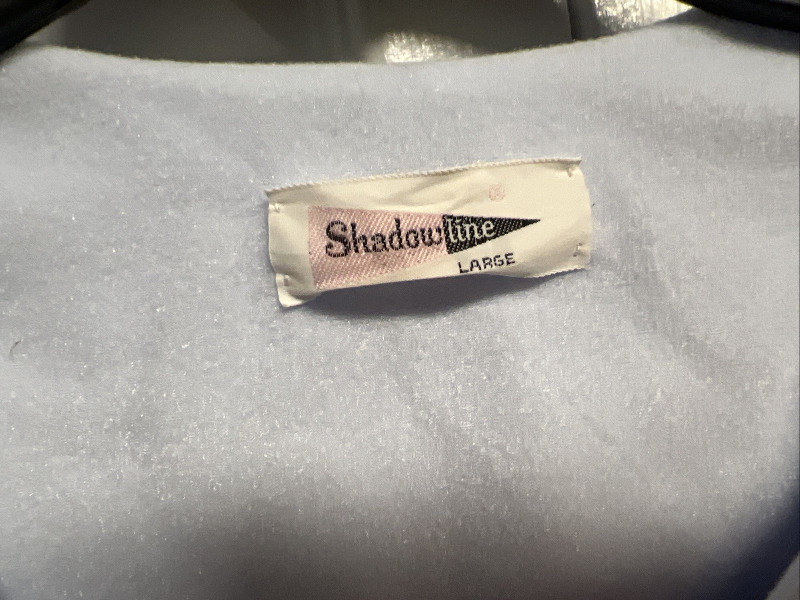 L NWT Vintage Shadowline Robe Pockets Front Half Zip Blue Polyvelva Fabric