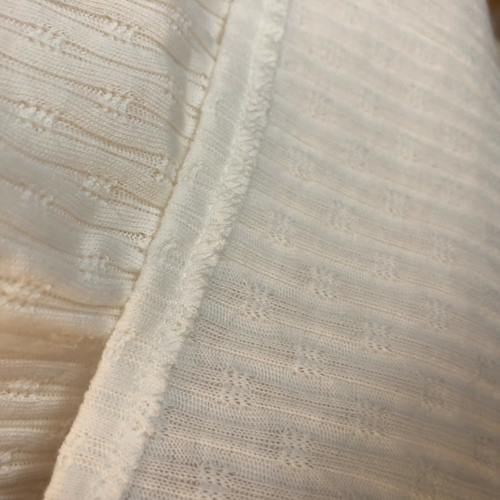 Vintage Lacy Afternoon Shell Kepler White Ribbed Sleeveless Top Size 3X Popover