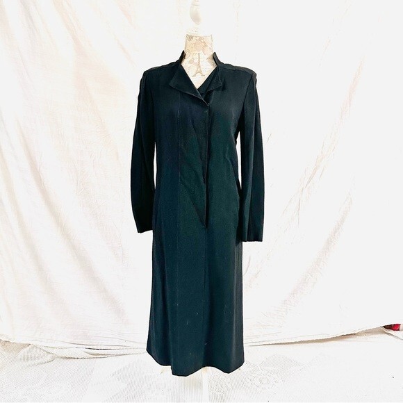 Vintage Pauline Trigere Black Dress Union Made in USA Fits Size 8/10