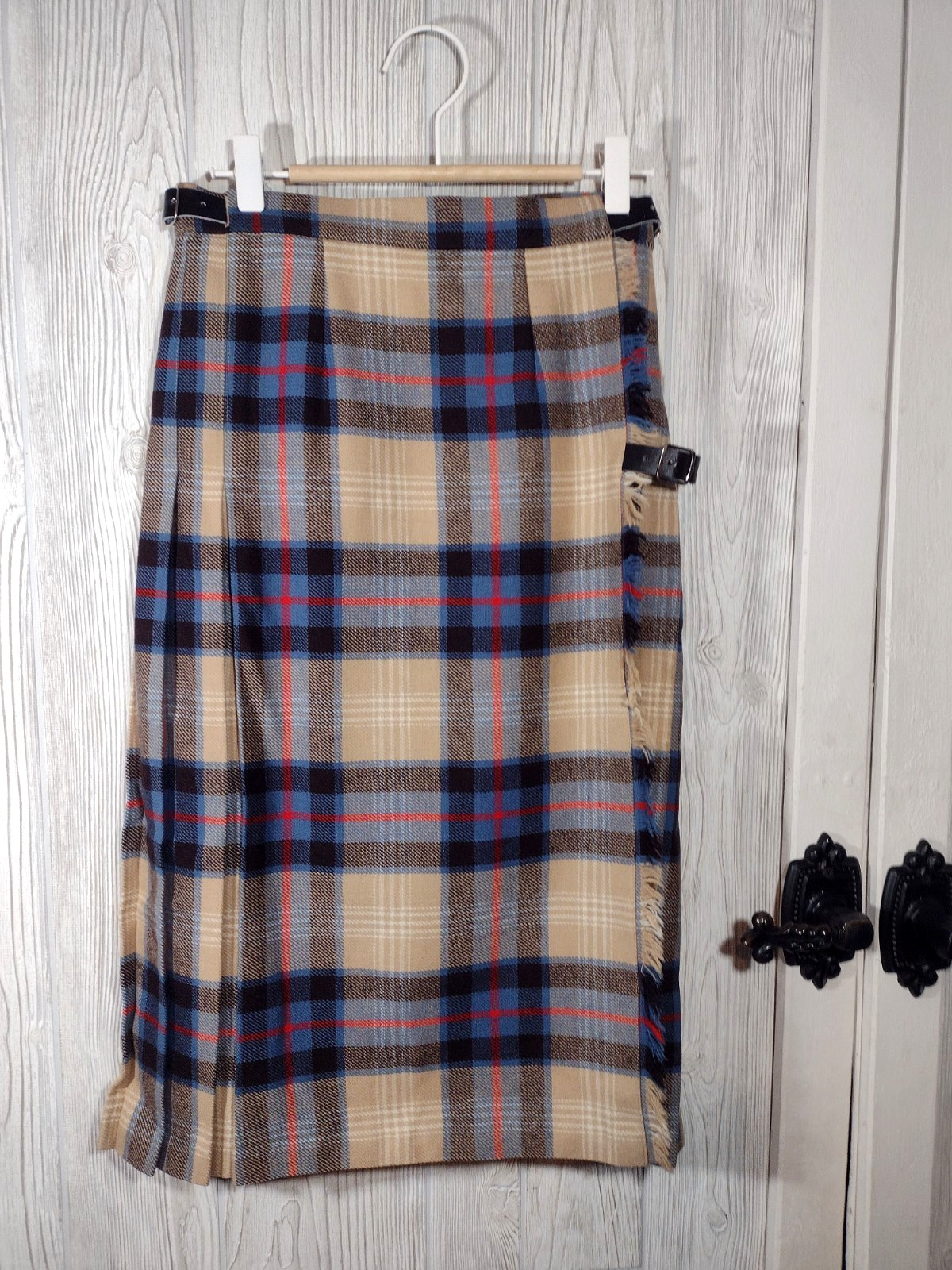 Vintage James Dalgliesh Wool Tartan Plaid Scottish Kilt Skirt UK 12 US 8 Preppy
